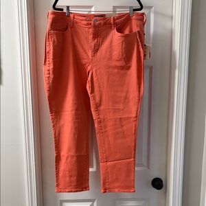 NYDJ Women’s Coral Colored Ankle Jeans with LiftXTuck Technology
